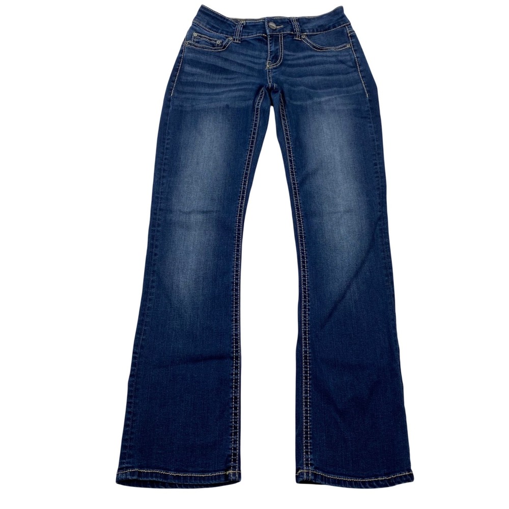 BKE Harper Bootcut Jeans Womens 24R Stretch ABK535 Thick Stitch (fits 26x31)‎